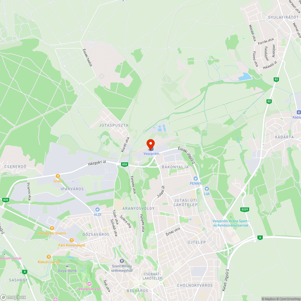 Kátyú - Veszprém, Buszpályaudvar bejelentés helye