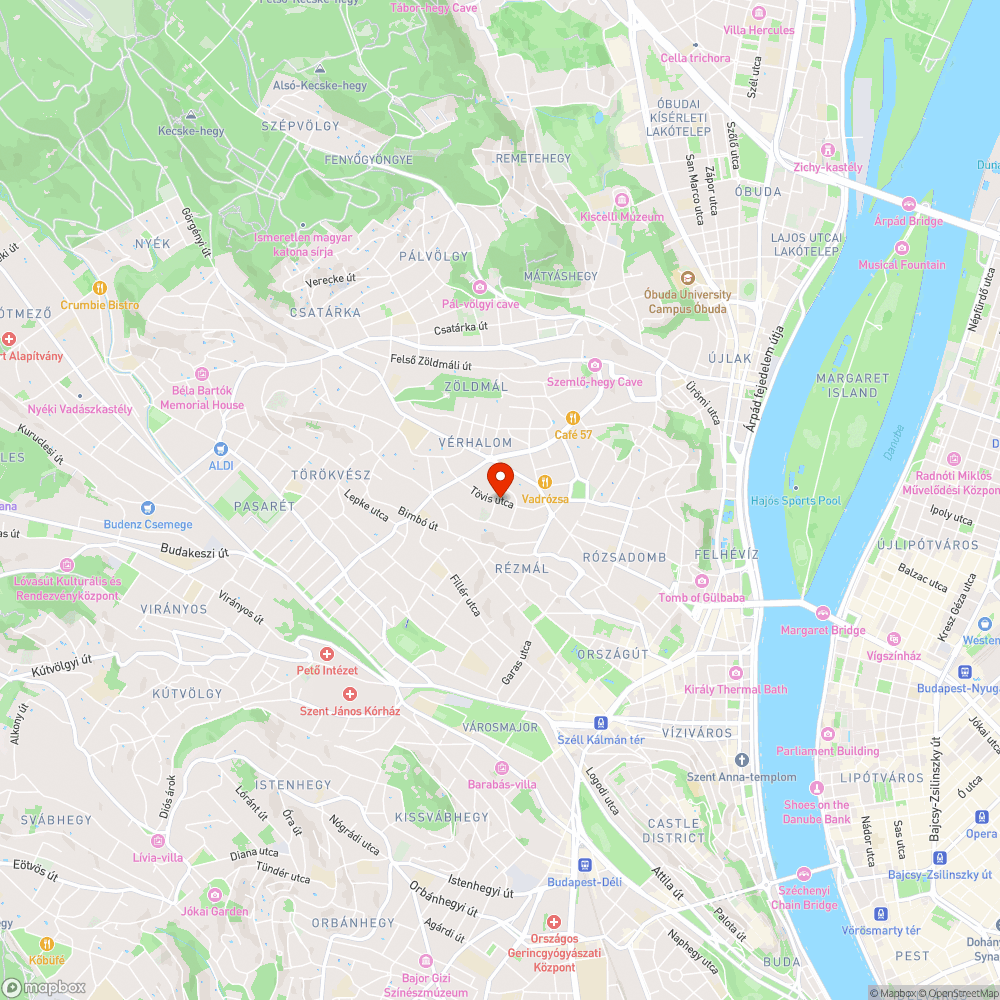 Parkolás II. ker. Tövis utca - Mák utca sarok bejelentés helye