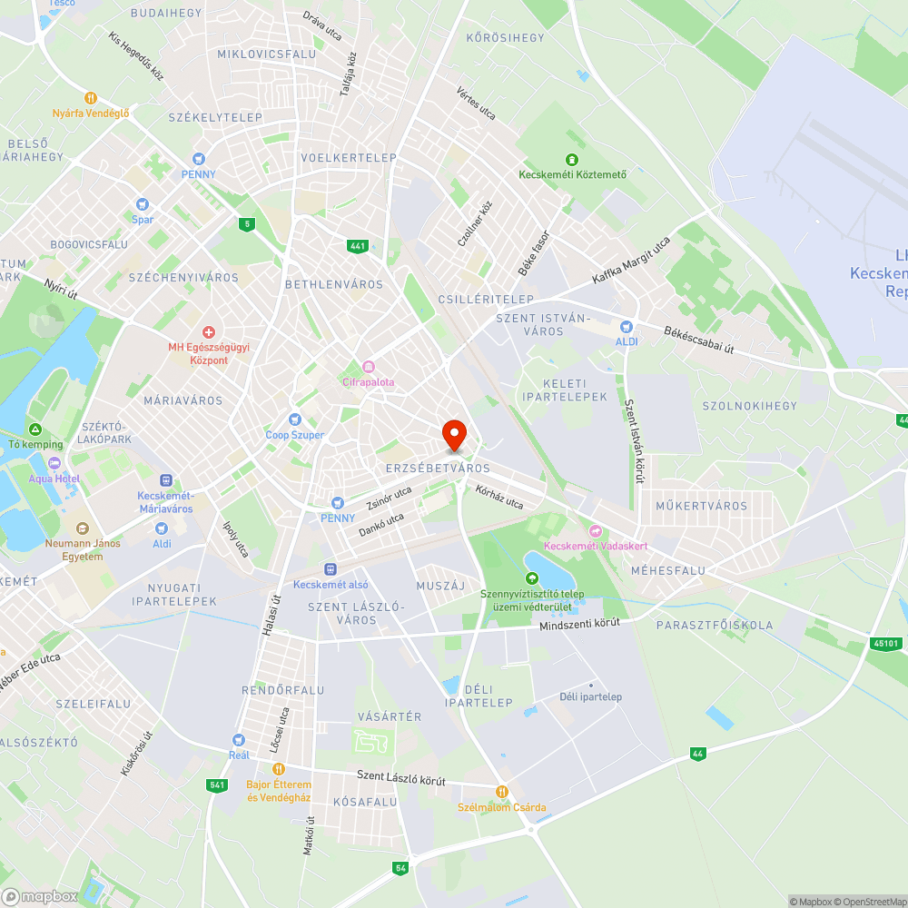 Balesetveszélyes járda a Csongrádi úton bejelentés helye