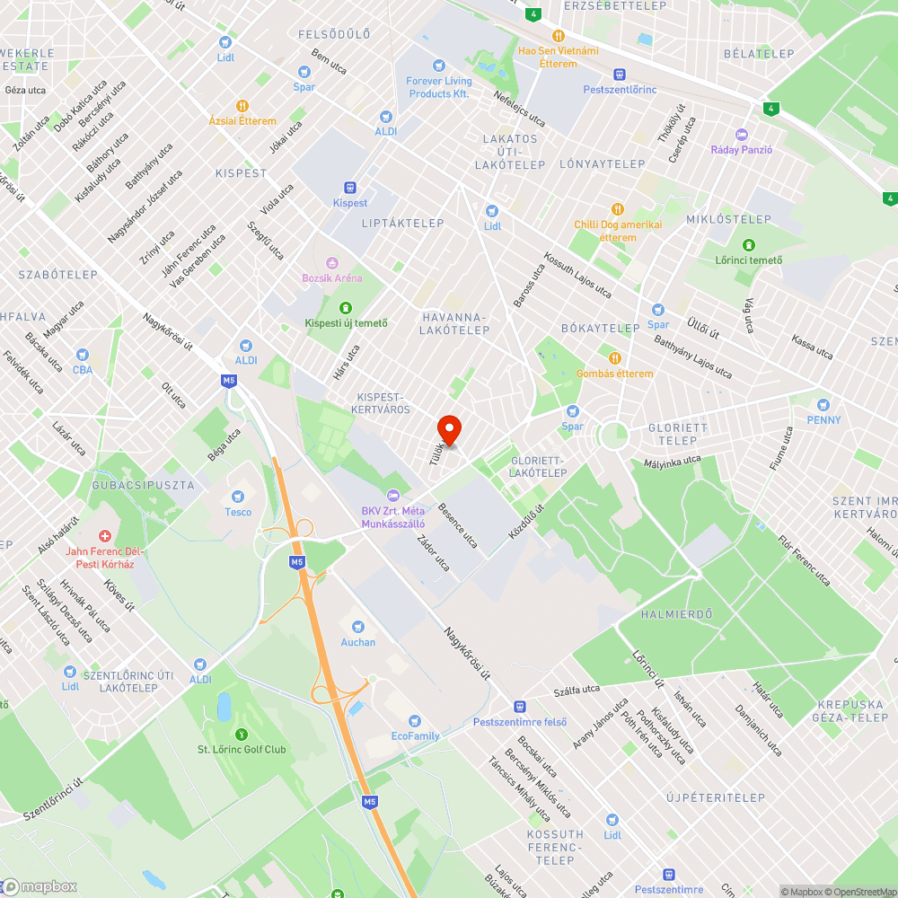 Kátyú bejelentés helye