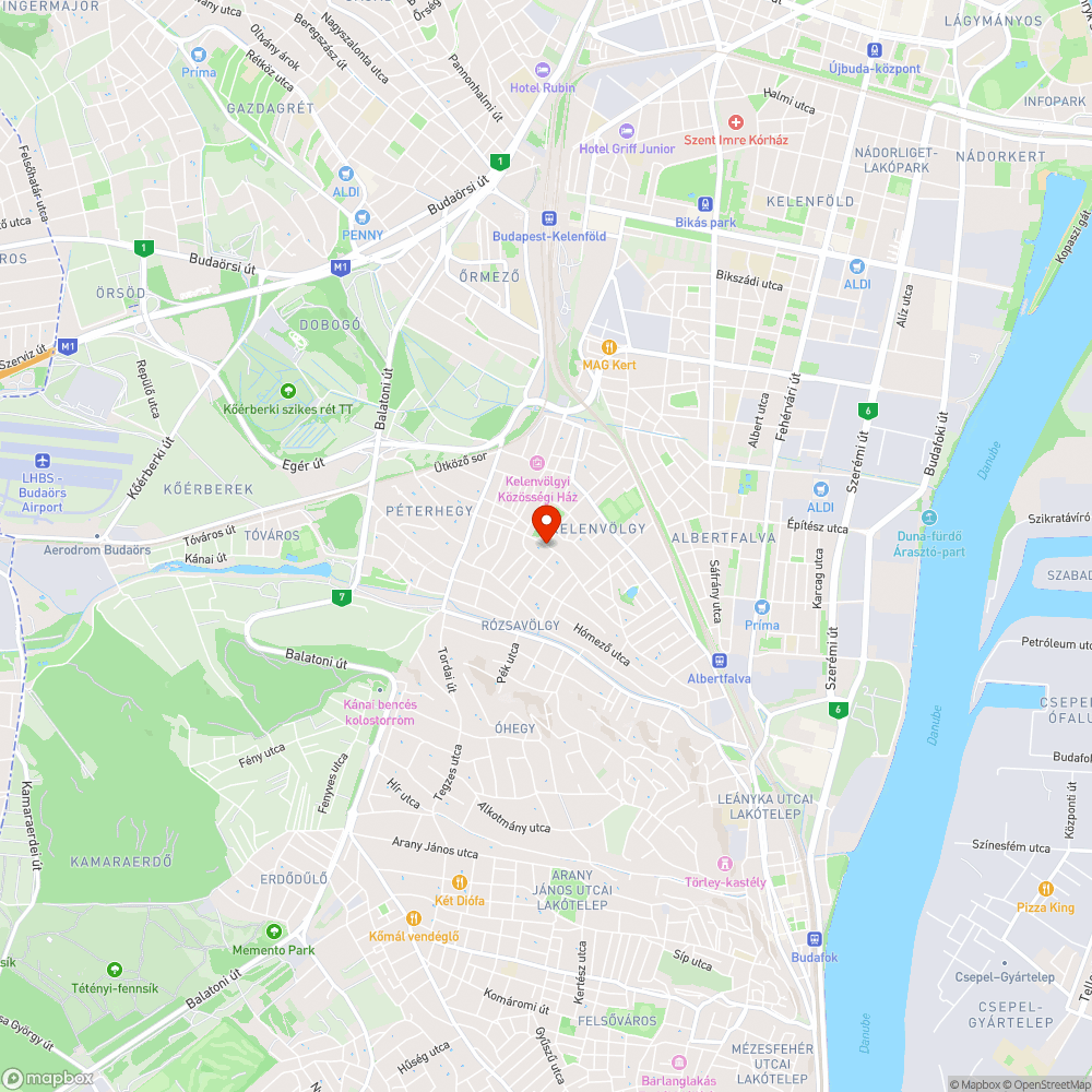 Ringló úti kátyúk bejelentés helye