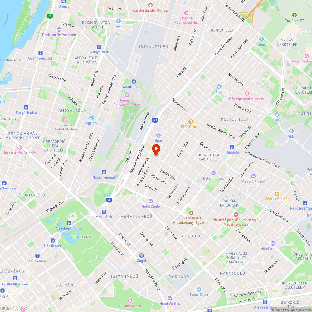 Dorozsmai utcai kátyúk bejelentés helye