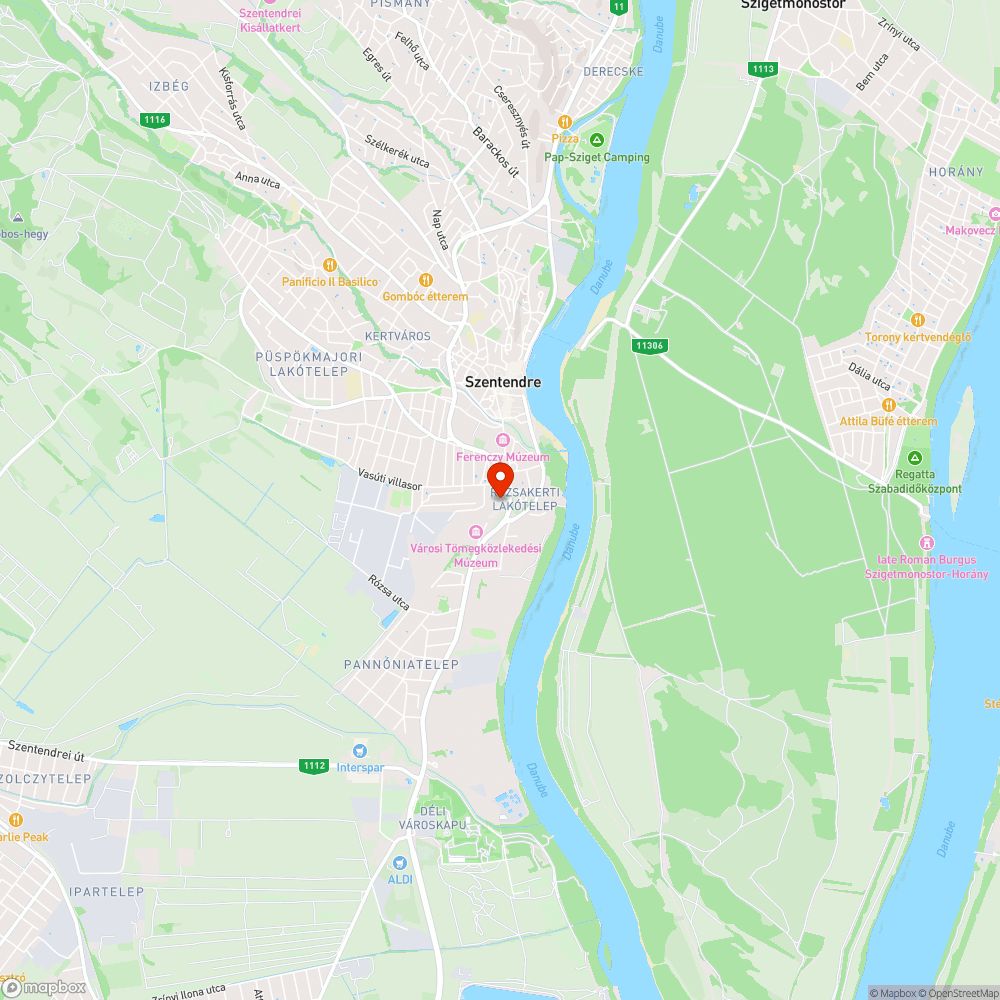 Szentendre HÉV végállomás bejelentés helye