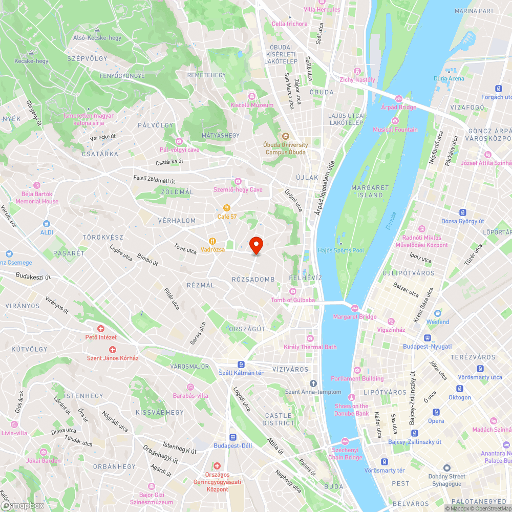 A Mandula utca/Vérhalom utcai busztáblák bejelentés helye