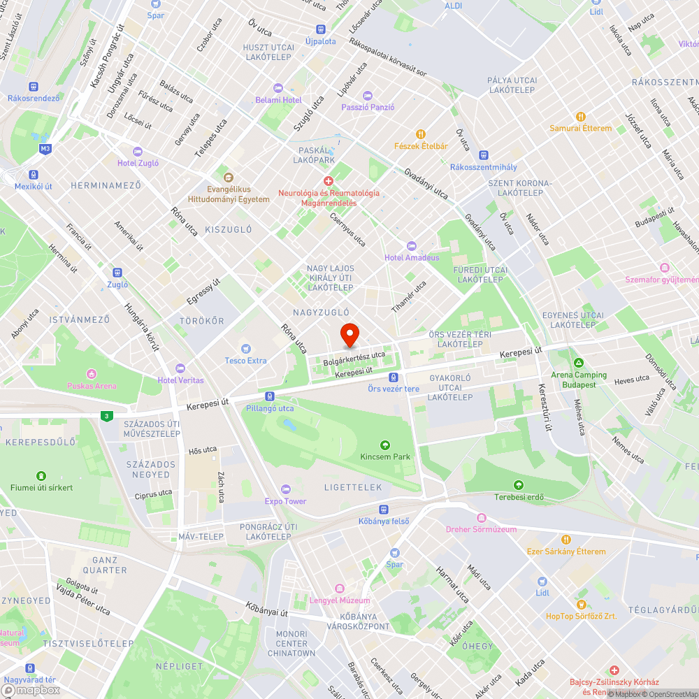 Kátyú bejelentés helye