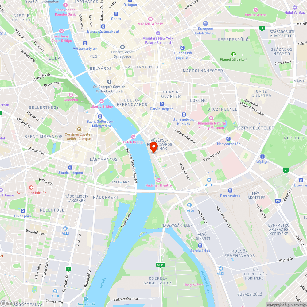 Indokolatlan piros lámpa a Soroksári úton bejelentés helye