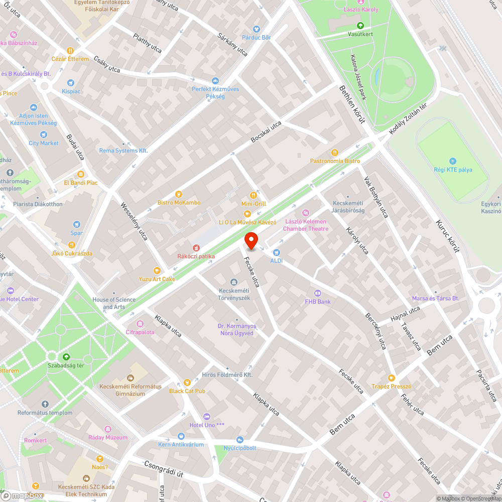 Csőtörés és vízsugár a Rákóczi úton bejelentés helye