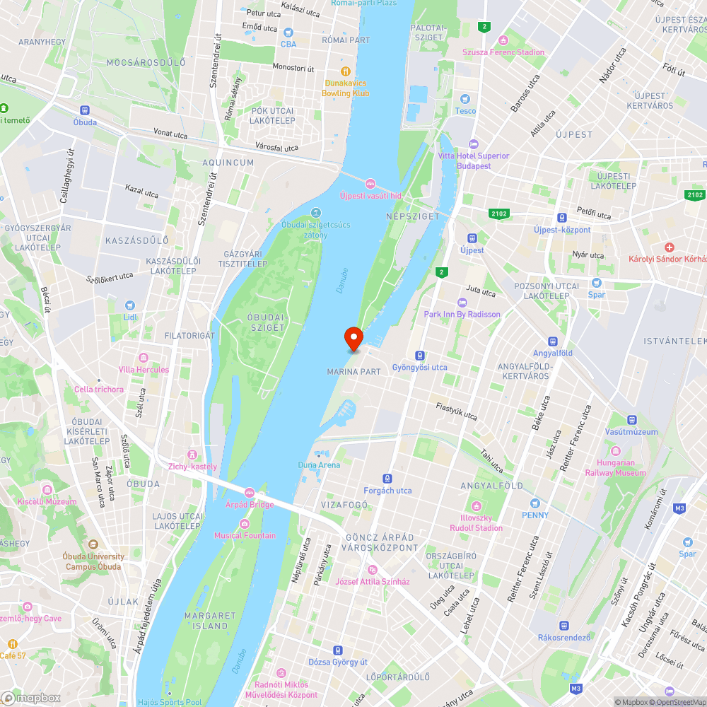 Szemetes Duna part bejelentés helye