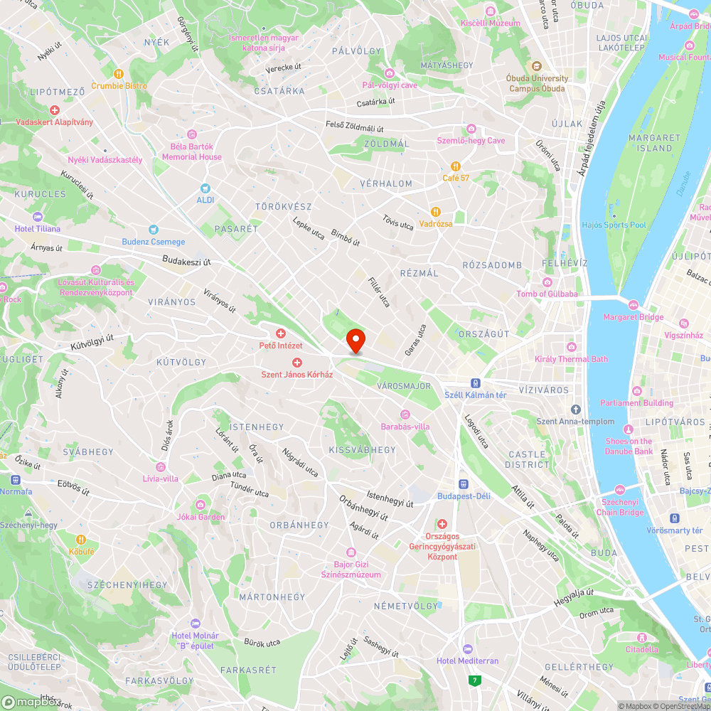 Életveszélyes kereszteződés  Szilágyi Erzsébet fasor-Pasaréti út bejelentés helye