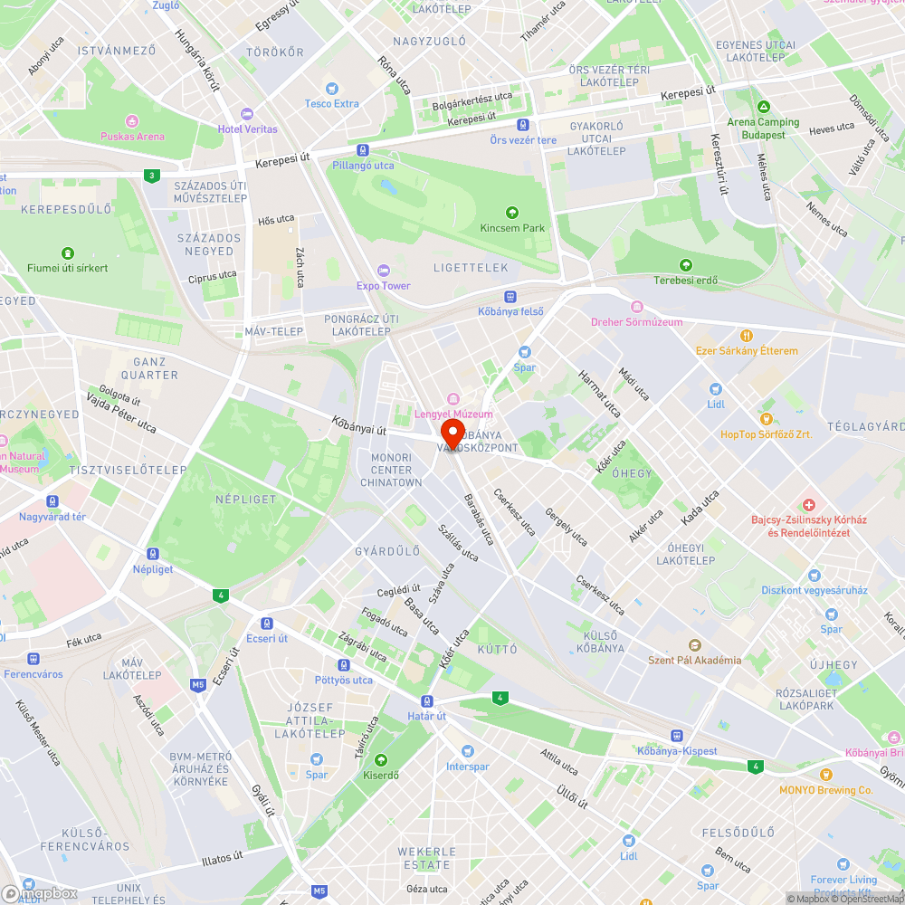 összefirkált megálló bejelentés helye