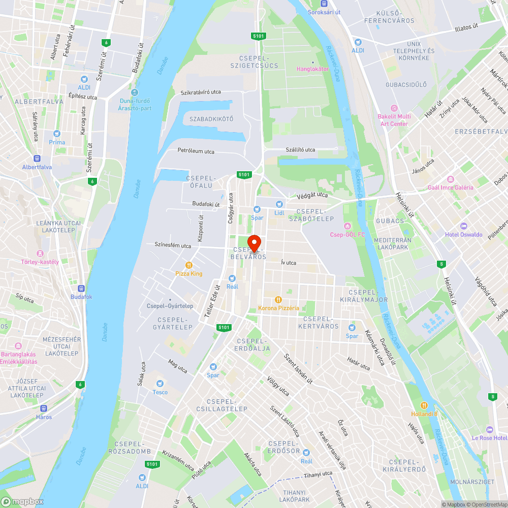 Kiszáradt fa bejelentés helye