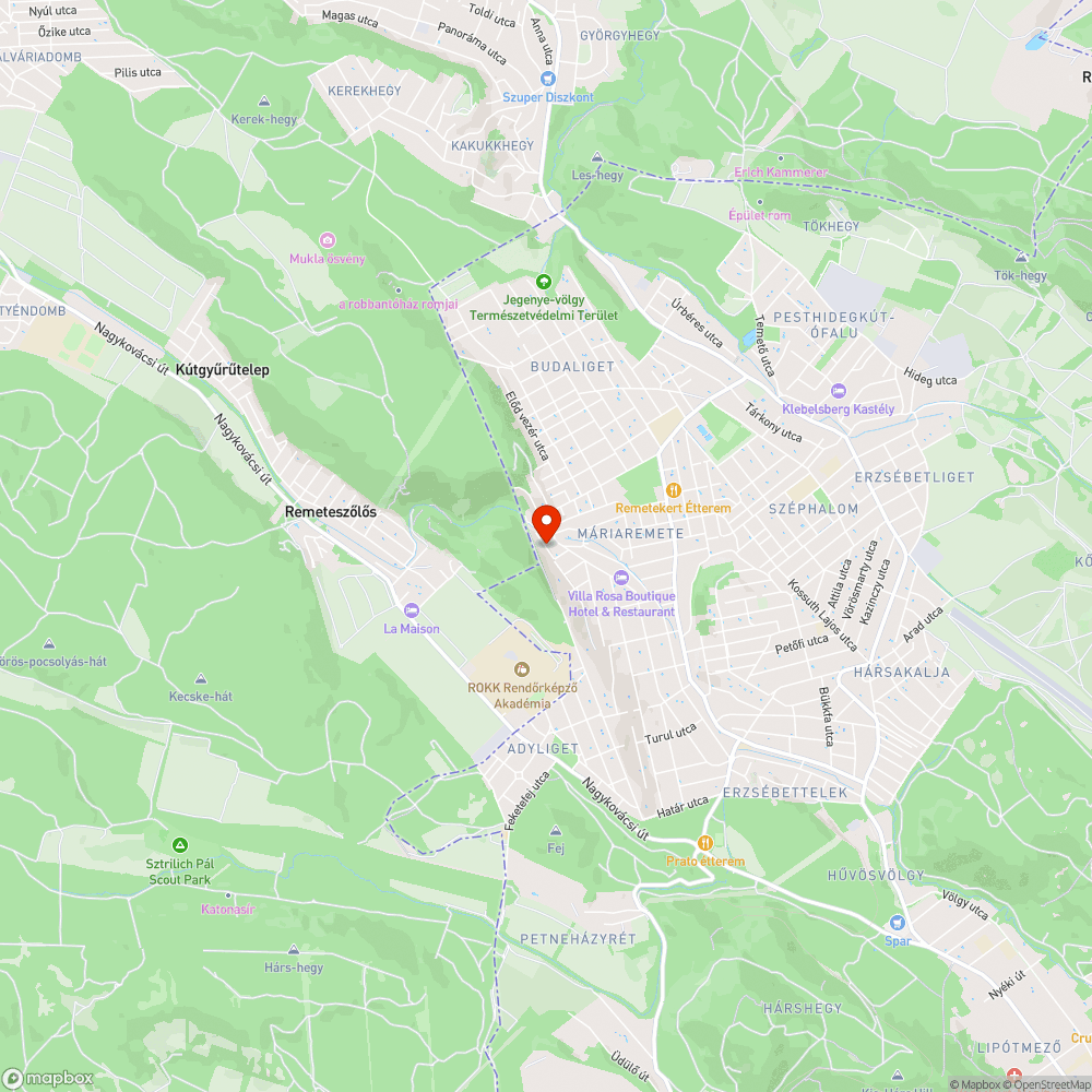 Beszakadó úttest bejelentés helye