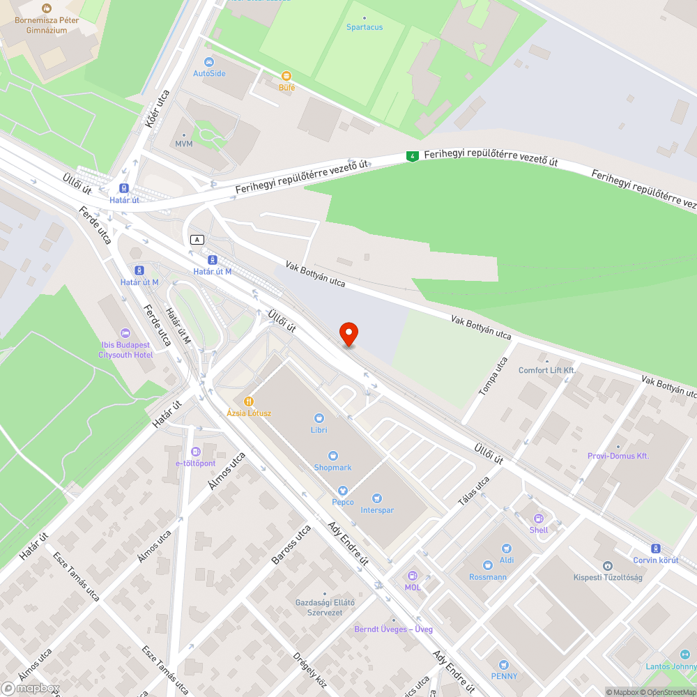 Illegális reklámmolinó csúfítja a határ úti villamosvégállomást bejelentés helye