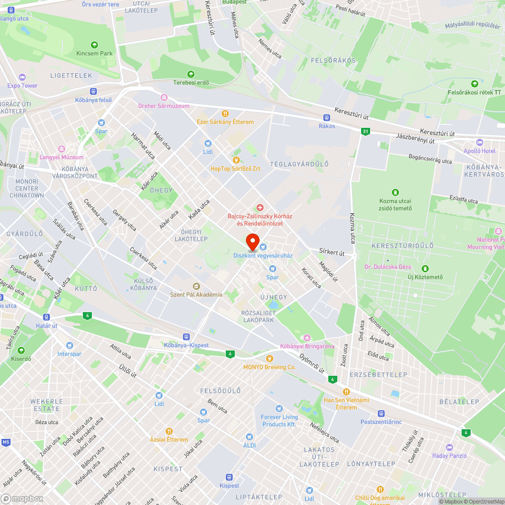 Elárvult oszlopok Újhegyen bejelentés helye