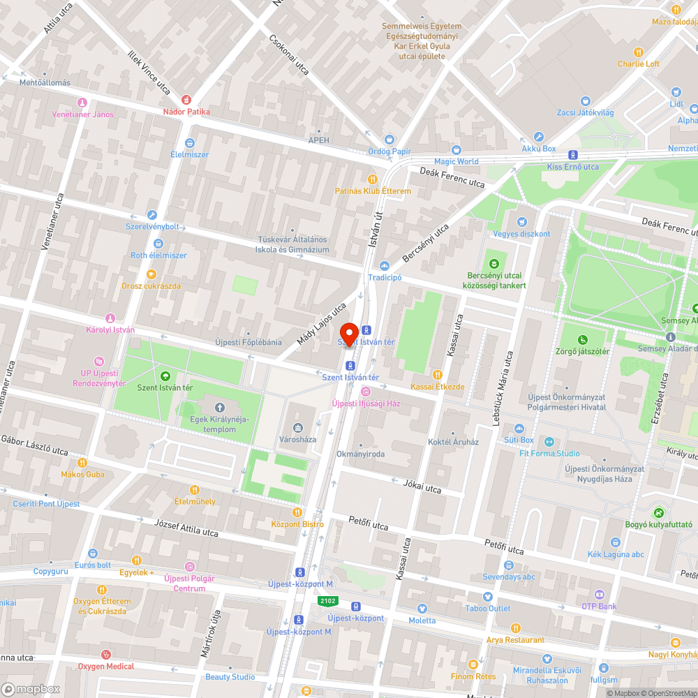 Kiszáradt fa bejelentés helye