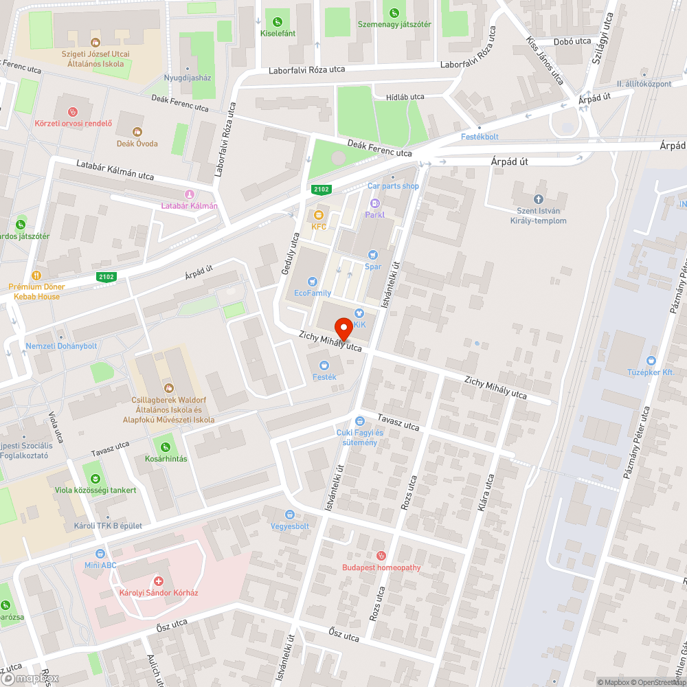 Megrongált aknafedő bejelentés helye