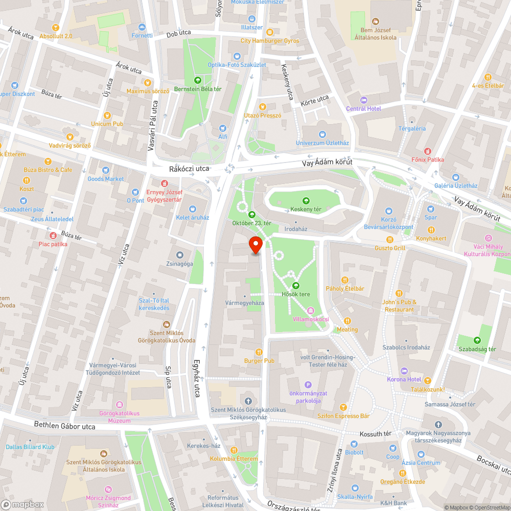 Elhanyagolt, madárürülékkel szennyezett környék bejelentés helye