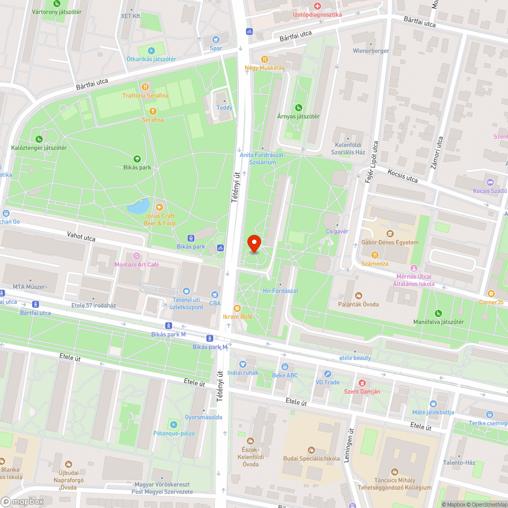 Szétesett pad bejelentés helye