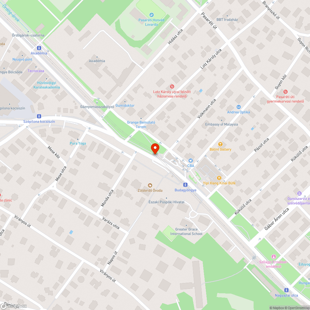 Értelmezhetetlen kerékpáros és gyalogos átkelő bejelentés helye