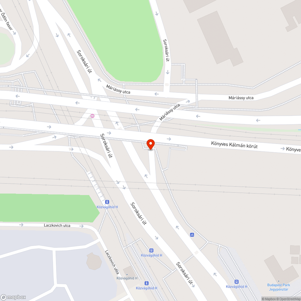 Megsüllyedt közműakna-fedél bejelentés helye