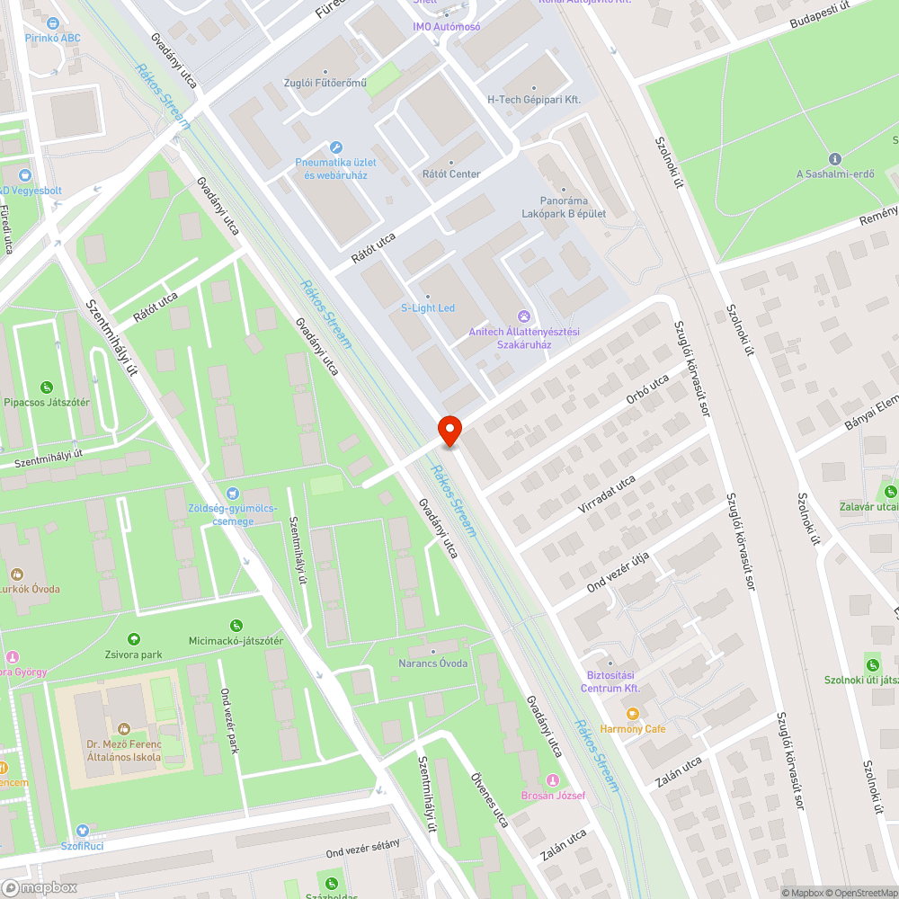 Elhagyatott jármű bejelentés helye