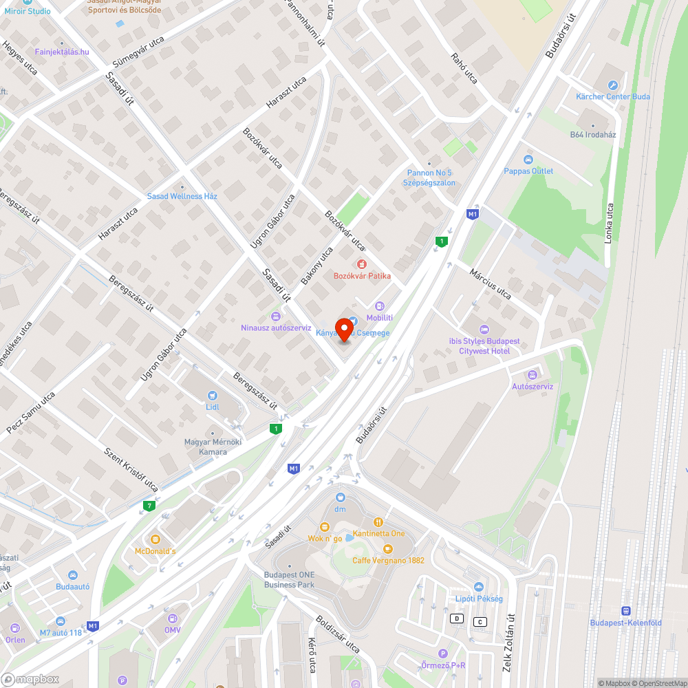 Budaörsi út - Sasadi úton járda bejelentés helye