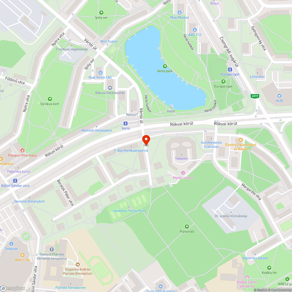 Elhagyott jármű bejelentés helye