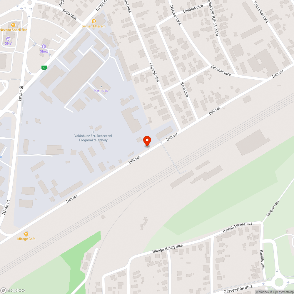 Kátyúk bejelentés helye