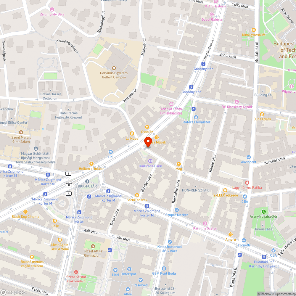 több hetes szemét  Lágymányosi u bejelentés helye