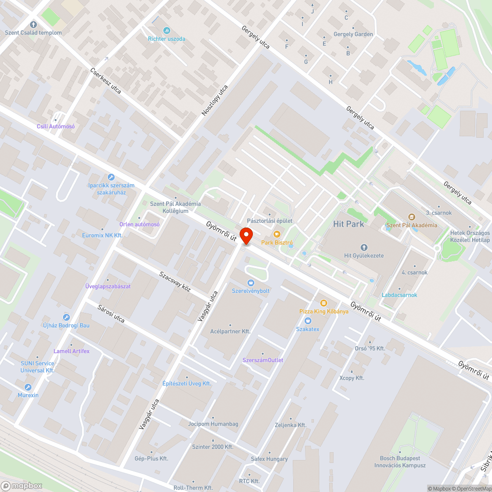 Balesetveszélyes, sérült betonkerítés bejelentés helye