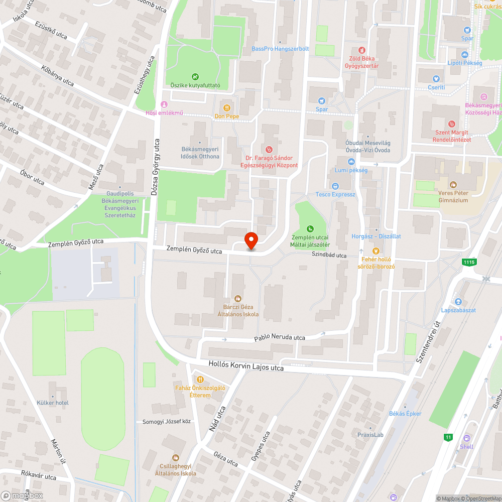 Zebra hiánya bejelentés helye