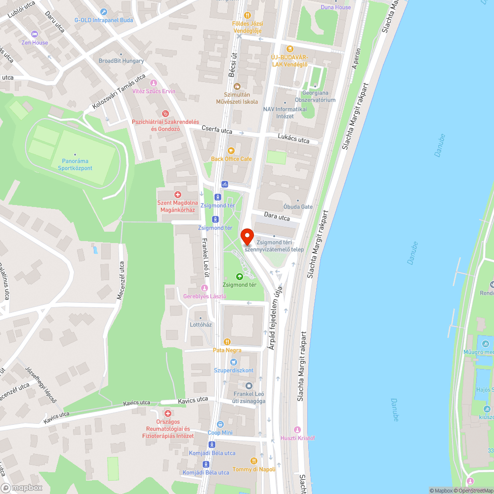 Zsigmond tér üveg törmelék bejelentés helye