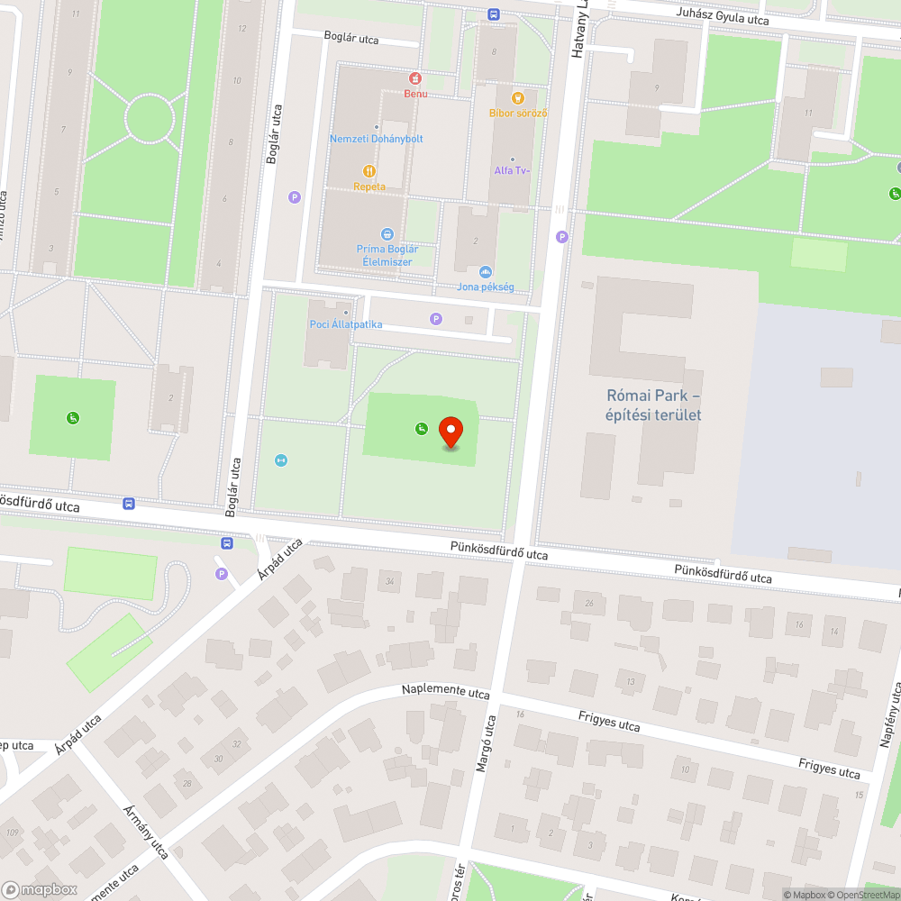 Kiszáradt fa bejelentés helye