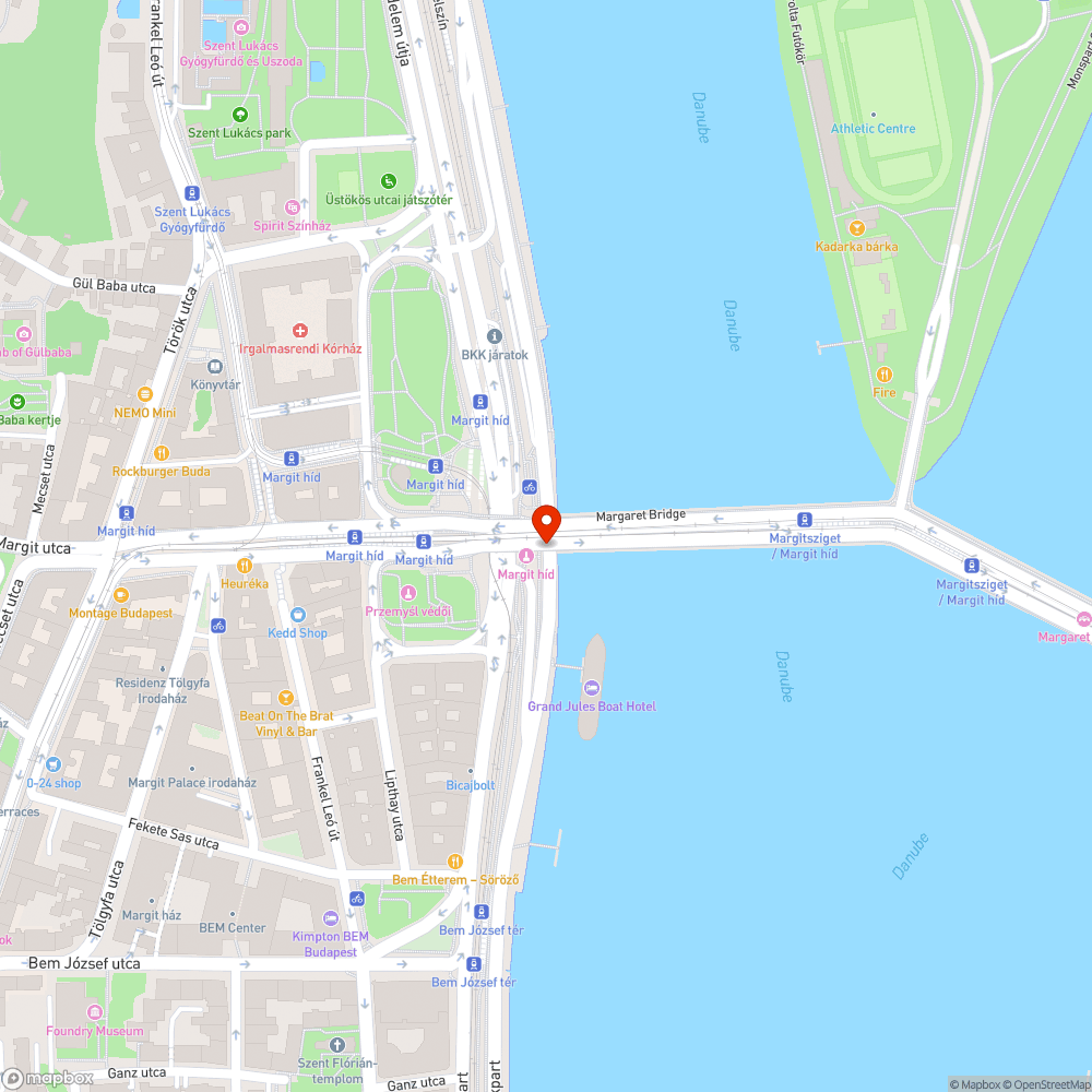 Omladozó Margit híd bejelentés helye