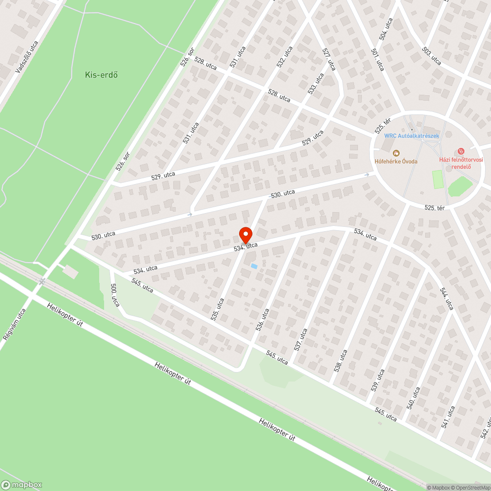 Leesett bejelentés helye