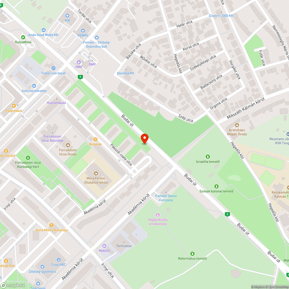 Kidőlt jelölő bejelentés helye