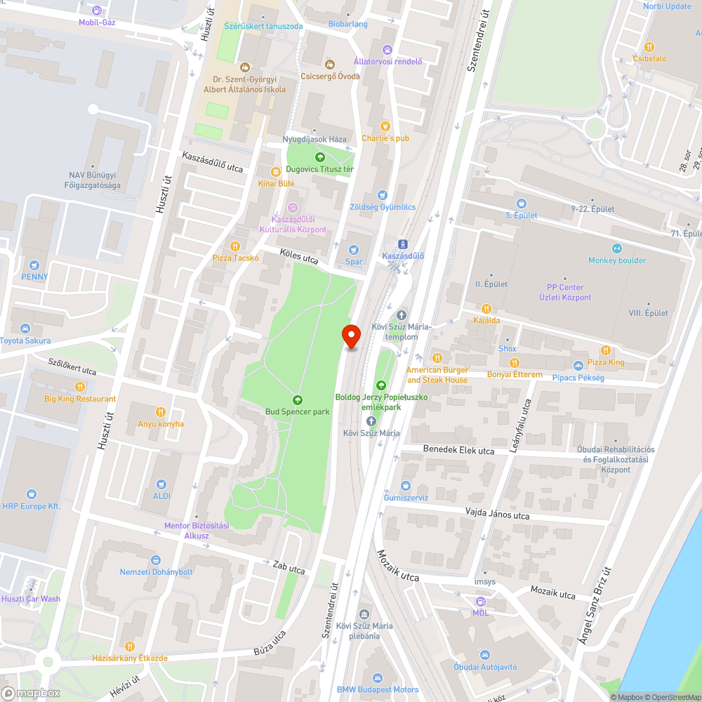 Kaszásdűlő P+R parkolóban felejtett járművek bejelentés helye