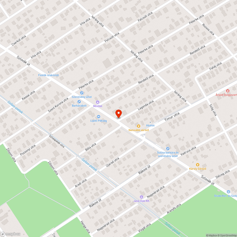 Kiálló csatorna és kátyú bejelentés helye