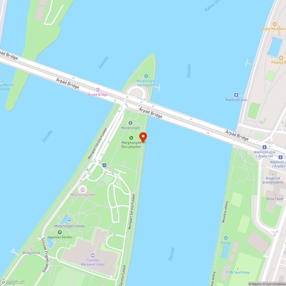 A Margit-szigeten a futópálya egy részén nincs közvilágítás bejelentés helye