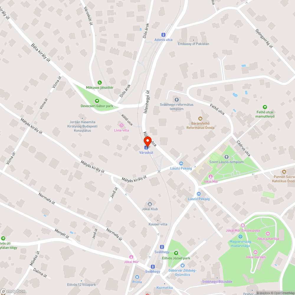 Omló megálló + szemét bejelentés helye