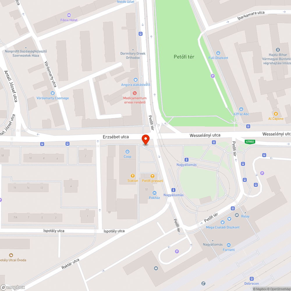 Botlásveszélyes fedlap bejelentés helye