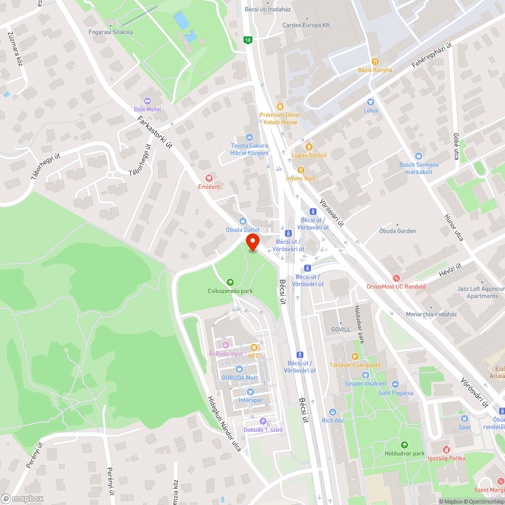 Csíkszereda park bejelentés helye