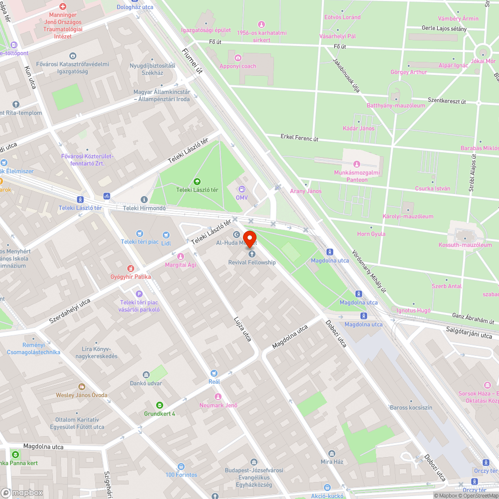 Kiégett izzó bejelentés helye