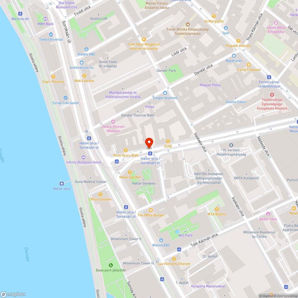 Haller - Soroksári villamosmegállóban graffiti bejelentés helye