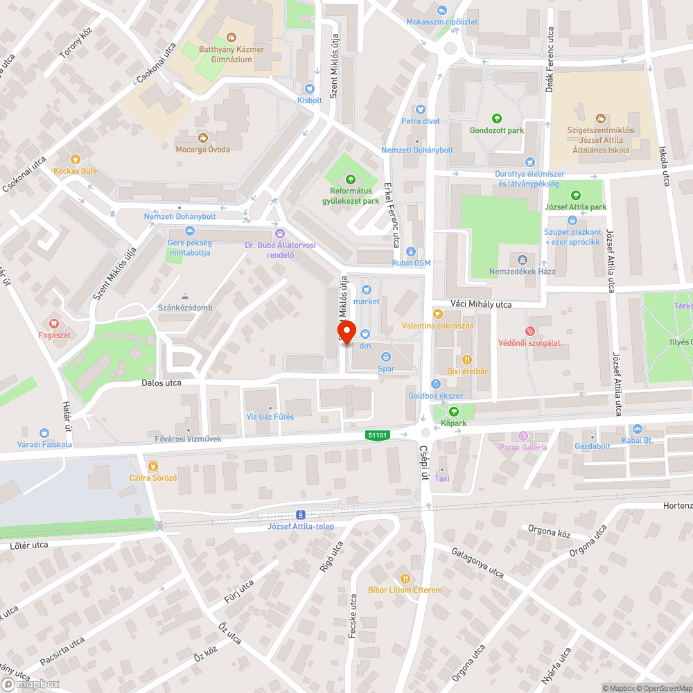 Elhagyott jármű bejelentés helye