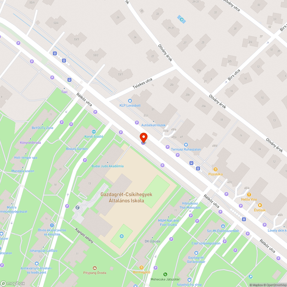 Elhagyott autó bejelentés helye