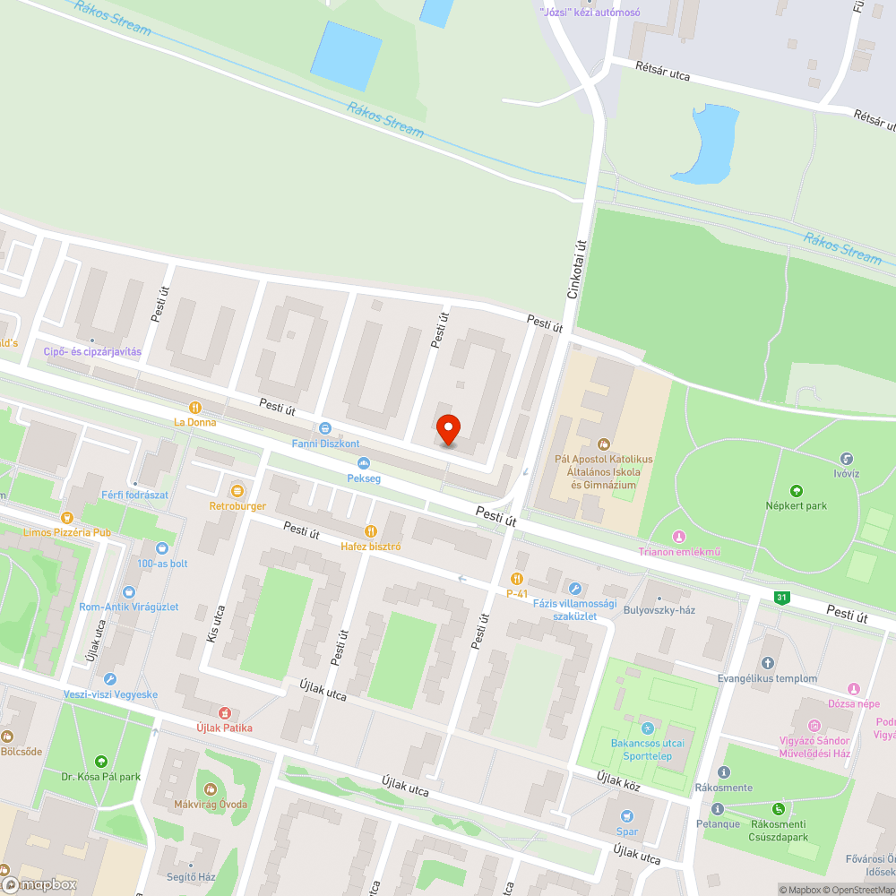 Elhagyott autó bejelentés helye