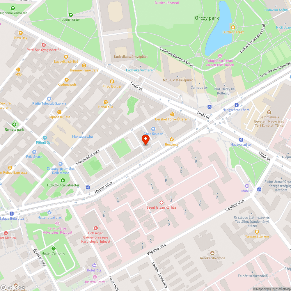 Kopott útburkolati jel bejelentés helye