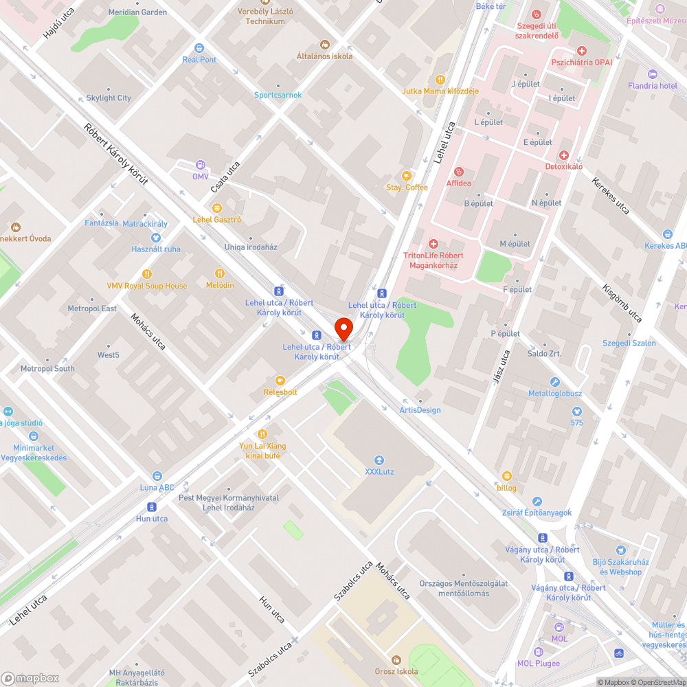 Lekopott útburkolati jel bejelentés helye