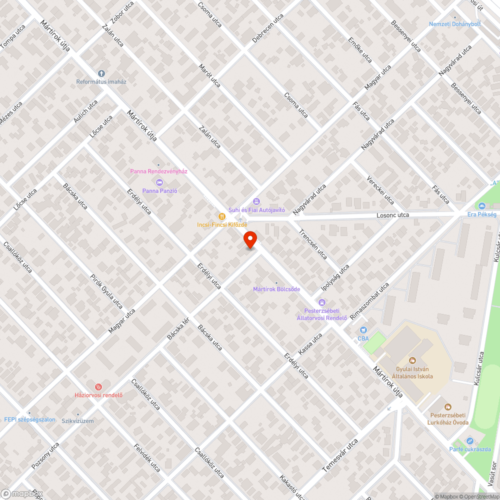 Fatuskó bejelentés helye